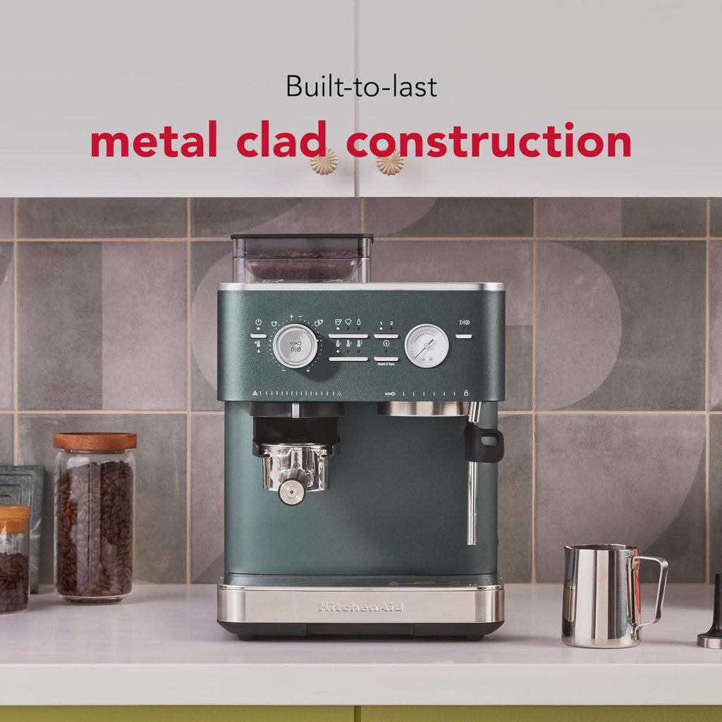 KitchenAid Semi Automatic Espresso Machine with Burr Grinder, 2.5L, Juniper, KES6551JP KitchenAid Semi Automatic Espresso Machine with Burr Grinder, 2.5L, Juniper, KES6551JP