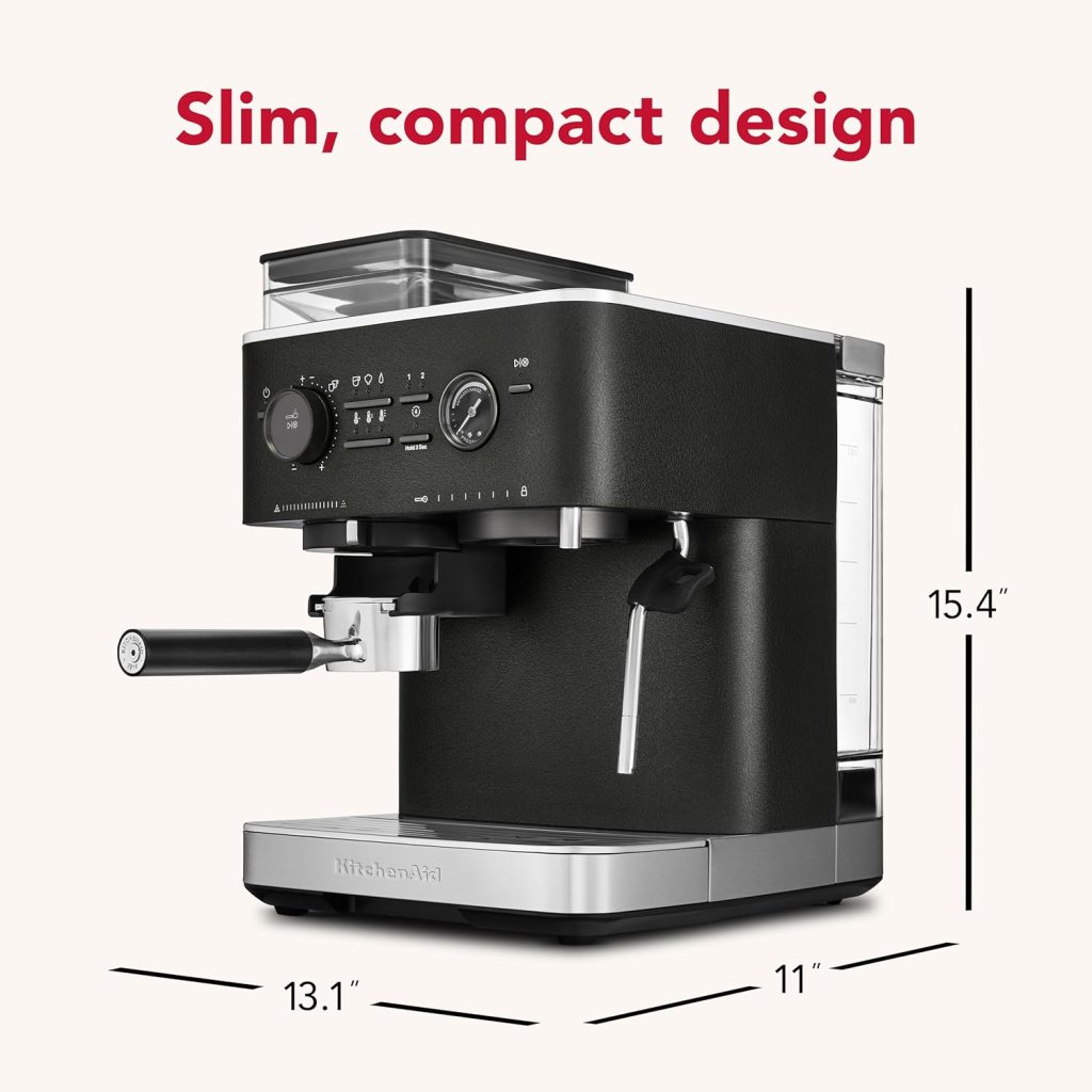 KitchenAid Semi Automatic Espresso Machine with Burr Grinder, 2.5L, Juniper, KES6551JP KitchenAid Semi Automatic Espresso Machine with Burr Grinder, 2.5L, Juniper, KES6551JP
