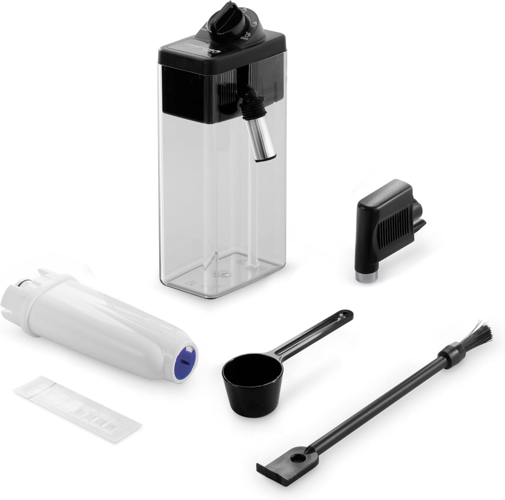 DeLonghi Dinamica Plus Fully Automatic Espresso Machine - Brew Personalized Coffee for up to 4 User Profiles, 24+ Recipes, Built in Grinder  Automatic Milk Steam Wand with 3 Frother Modes