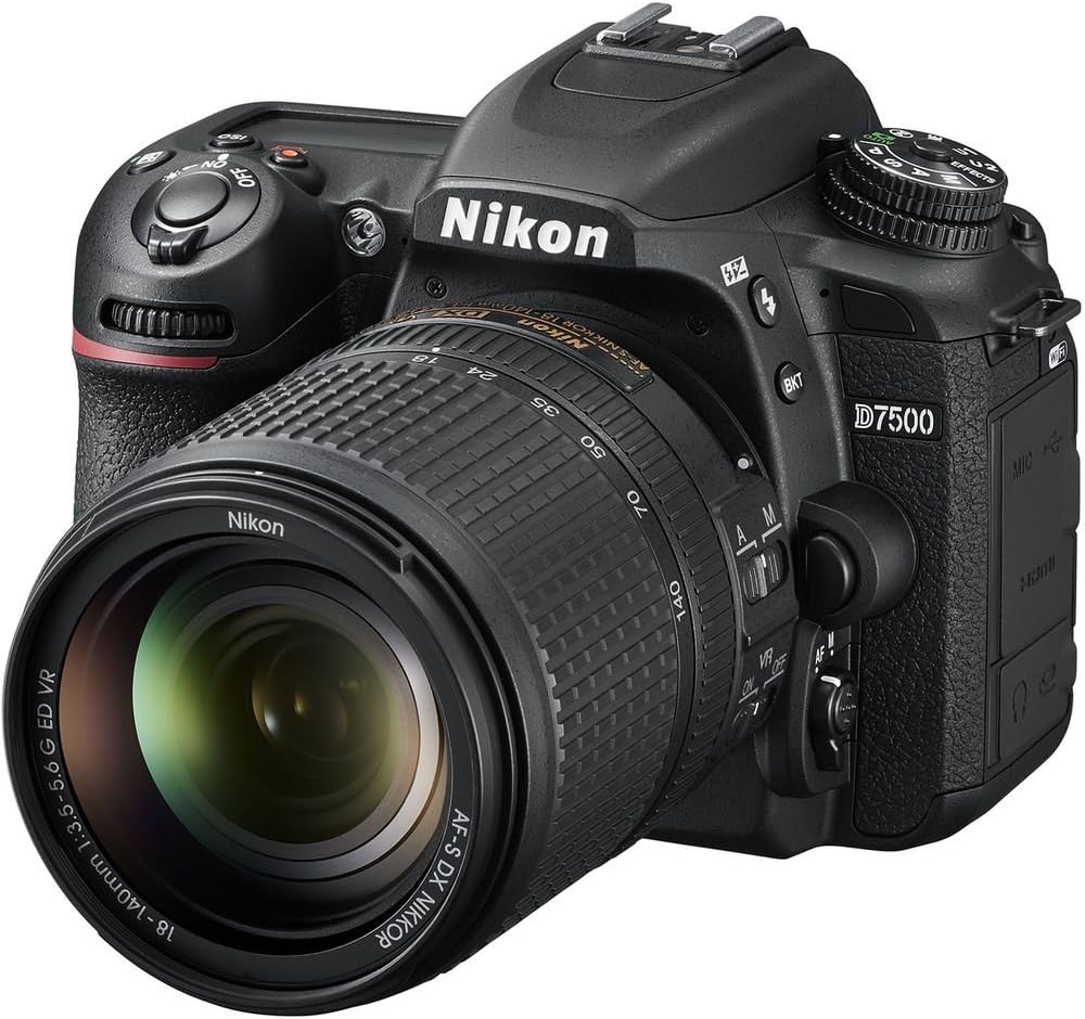 Nikon D7500 20.9MP DSLR Camera with AF-S DX NIKKOR 18-140mm f/3.5-5.6G ED VR Lens, Black Nikon D7500 20.9MP DSLR Camera with AF-S DX NIKKOR 18-140mm f/3.5-5.6G ED VR Lens, Black