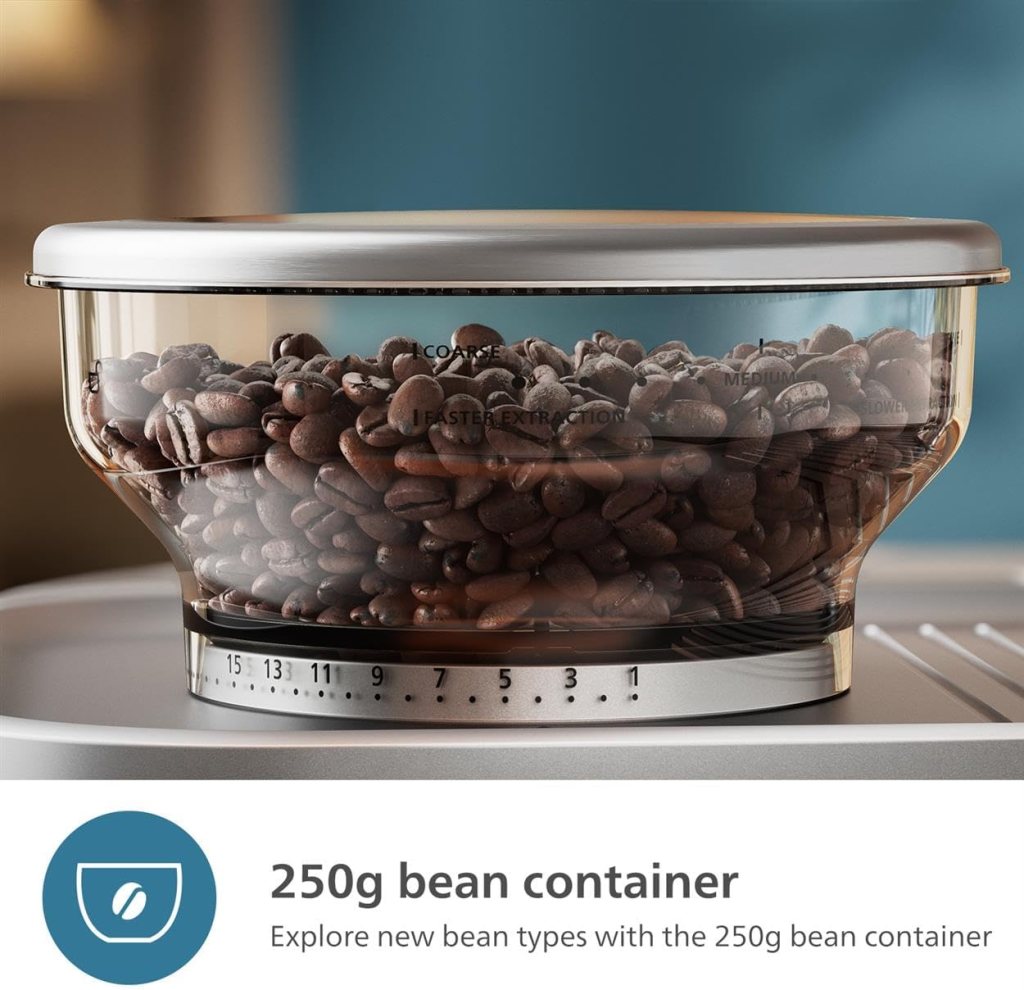 PHILIPS Barista Brew Semi Automatic Espresso Machine - Single  Double Espresso + Americano Button, 280g Dual Bean Container, Intuitive Guidance, Calibrated Tamping, Metal Cappuccino (PSA3228/41)