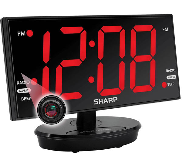 SHARP Alarm Clock Radio Hidden Camera Nanny Cam for Covert Home Surveillance