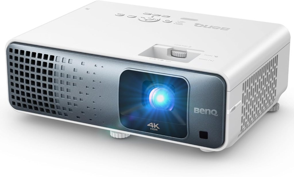 BenQ TK710STi 4K HDR Laser 3200 Lumens Movie and Gaming Short Throw Projector with 4ms Response Time | 240Hz Refresh Rate | HDR10  HLG | Android TV with Netflix Chromecast  AirPlay | 3D Keystone