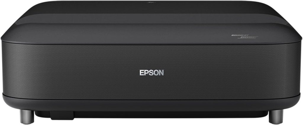 Epson Lifestudio Grand Ultra Short Throw Laser Projector 4K PRO-UHD, Sound by Bose Technology and Downloadable App, Built-In Google TV for Easy Streaming, Plus 3-Chip 3LCD Technology - Black