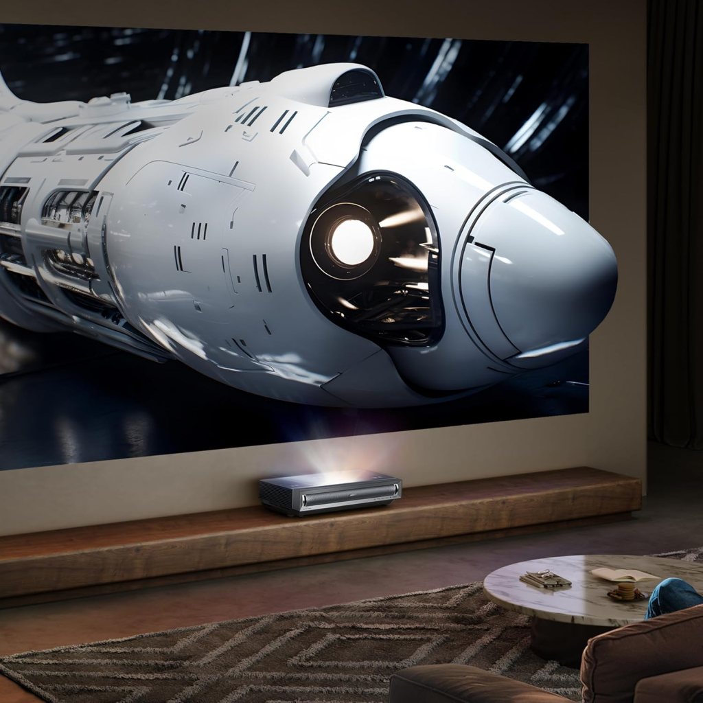 Hisense PX3-PRO Laser Cinema Triple Laser Ultra Short Throw Home Theater Projector, 80~150, 4K UHD, Dolby Vision Atmos, HDR10+, IMAX Enhanced, 3000 ANSI Lumens, Google TV Hisense PX3-PRO Laser Cinema Triple Laser Ultra Short Throw Home Theater Projector, 80~150, 4K UHD, Dolby Vision Atmos, HDR10+, IMAX Enhanced, 3000 ANSI Lumens, Google TV