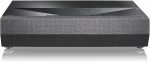 Optoma CinemaX P2 White Smart 4K UHD Laser Projector for Home Theater | 3000 Lumens Superior Image with Laser & 6-Segment Color Wheel | Ultra-Short Throw | Built-In Soundbar | Works w/ Alexa & Google